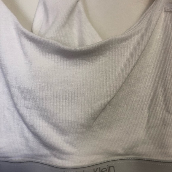 White Calvin Klein Body Unlined Bralette, Size Xl - Picture 5 of 10